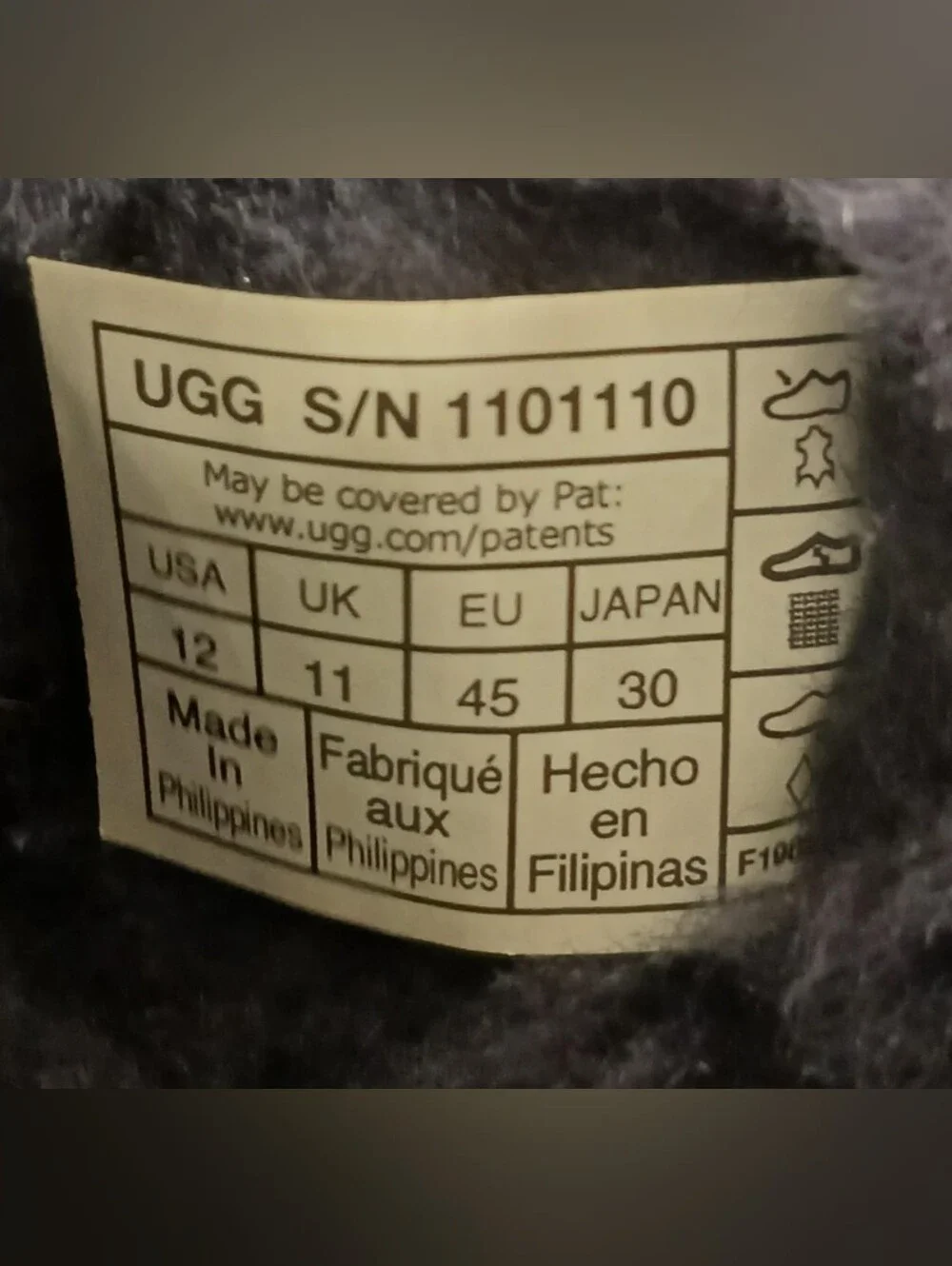 UGG® Ascot Plush-Lined Slip-On Moccasin Loafer Slippers Size 12 $119.95
